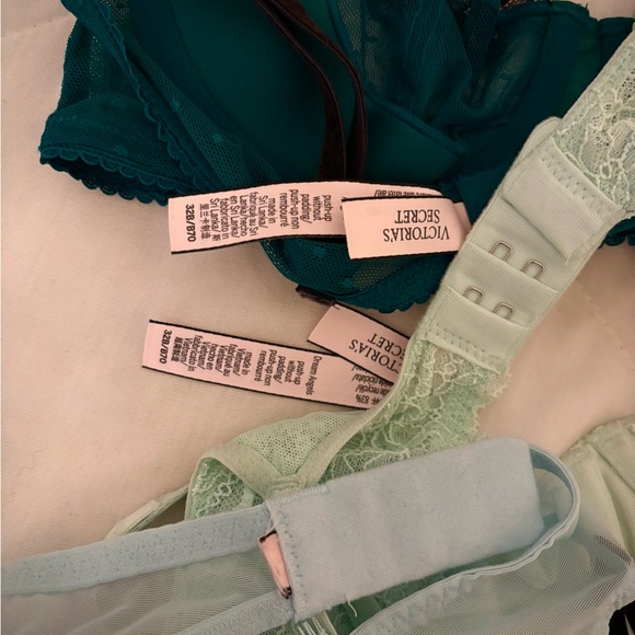 Victoria's Secret Lace Bra Trio - Black, Teal, Mint - Picture 2 of 5